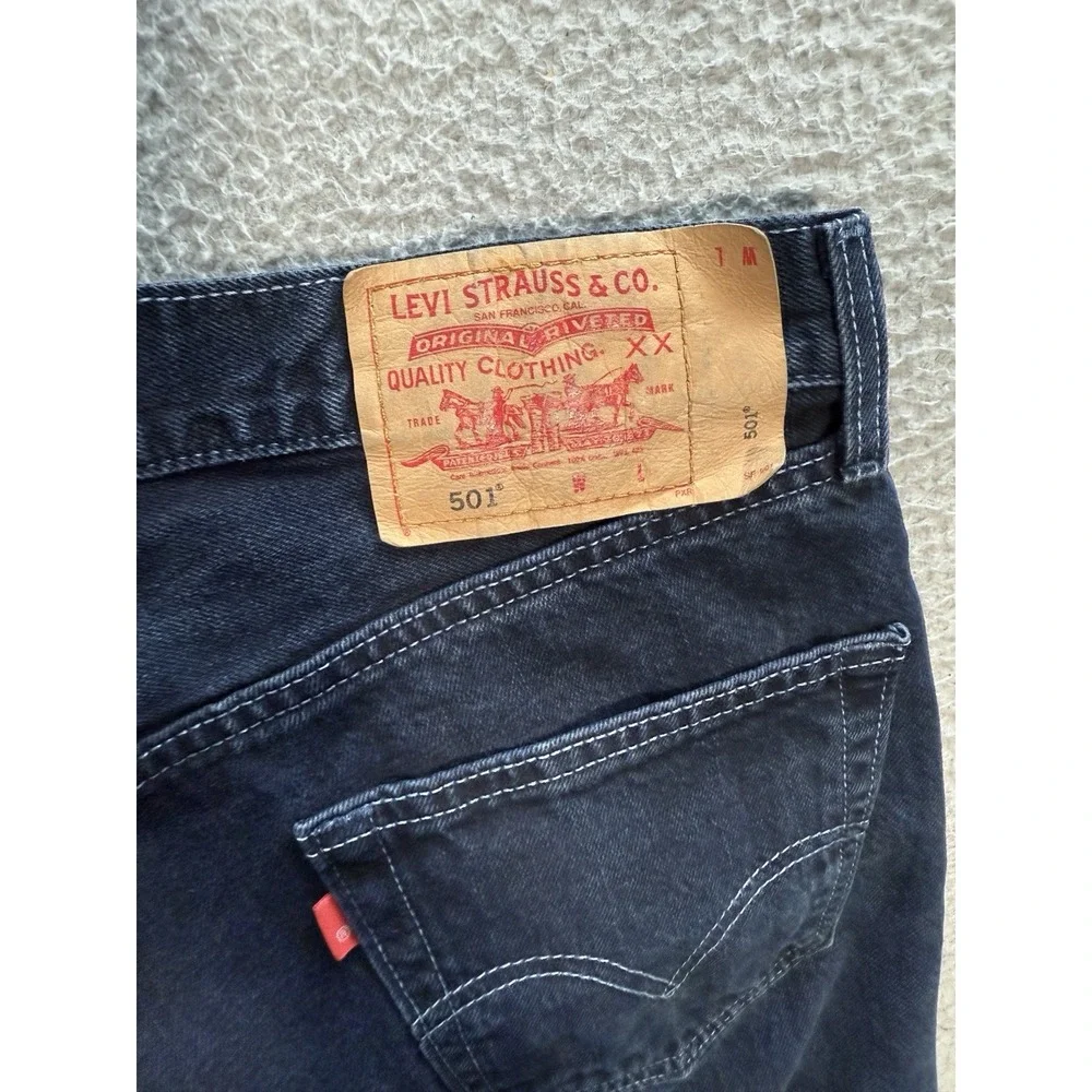 Vintage Levis 501 XX Jeans Mens 33x34 Blue Button Fly Workwear Grunge Skater Y2K
